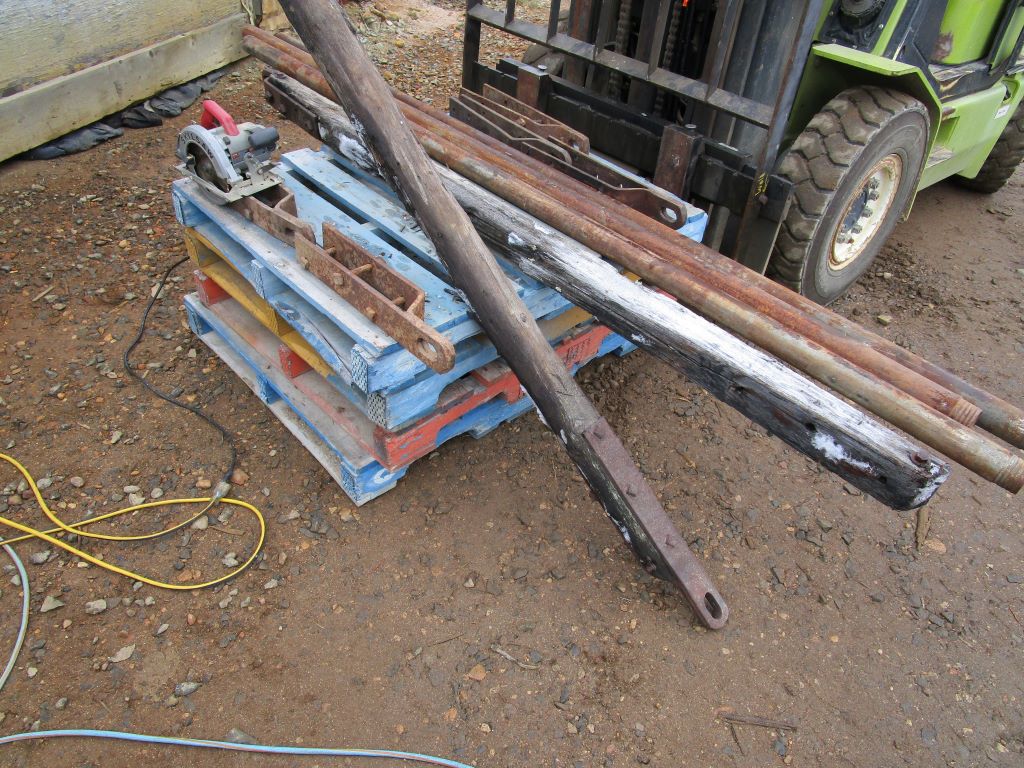 wooden cross poles